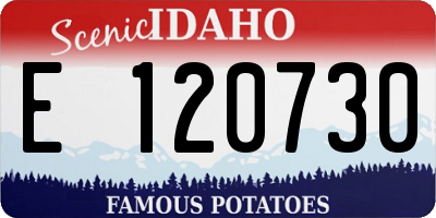 ID license plate E120730