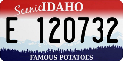 ID license plate E120732