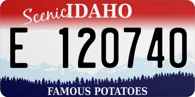 ID license plate E120740