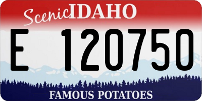 ID license plate E120750