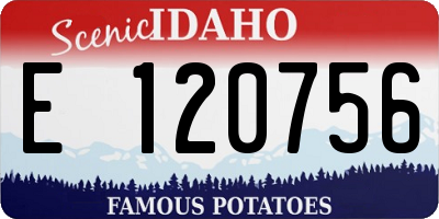 ID license plate E120756