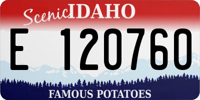 ID license plate E120760