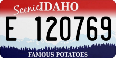 ID license plate E120769