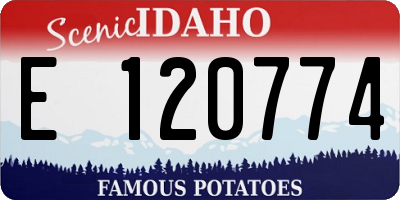 ID license plate E120774