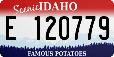 ID license plate E120779