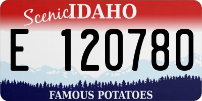 ID license plate E120780