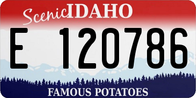 ID license plate E120786