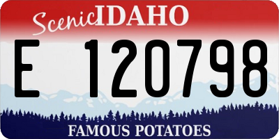 ID license plate E120798