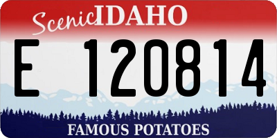 ID license plate E120814