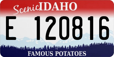 ID license plate E120816