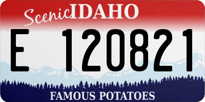 ID license plate E120821
