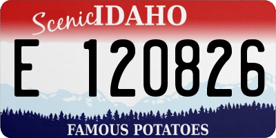 ID license plate E120826
