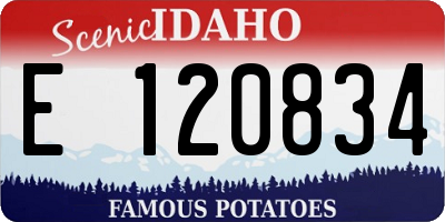 ID license plate E120834