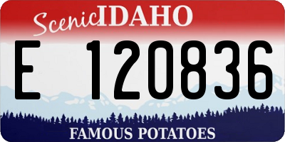 ID license plate E120836