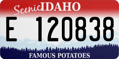 ID license plate E120838