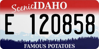 ID license plate E120858