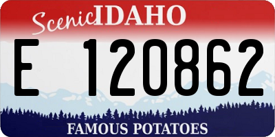 ID license plate E120862