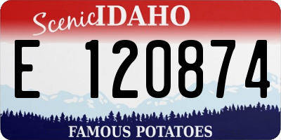 ID license plate E120874