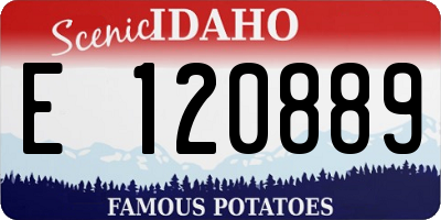 ID license plate E120889