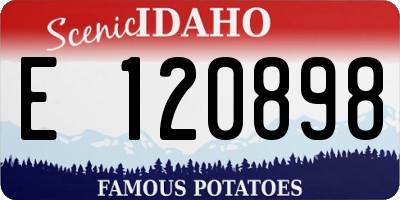ID license plate E120898