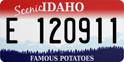 ID license plate E120911