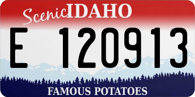 ID license plate E120913