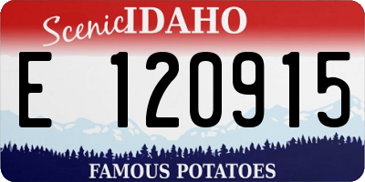 ID license plate E120915