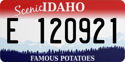 ID license plate E120921