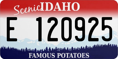 ID license plate E120925