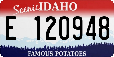 ID license plate E120948