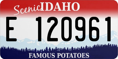ID license plate E120961