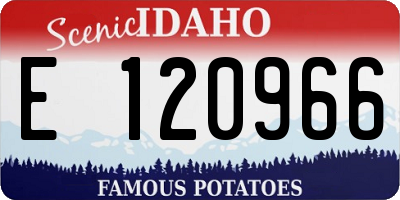 ID license plate E120966