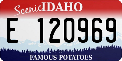 ID license plate E120969