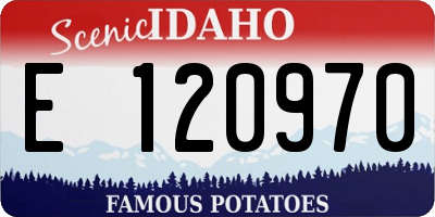 ID license plate E120970