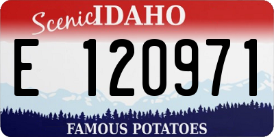 ID license plate E120971