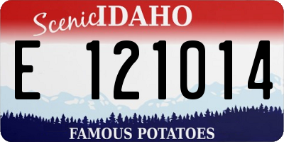 ID license plate E121014