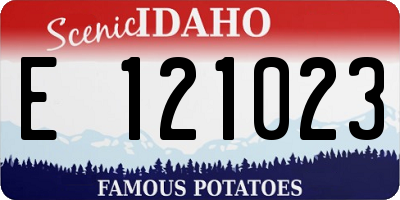 ID license plate E121023