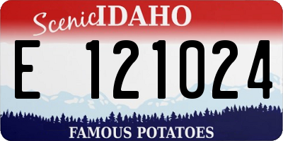 ID license plate E121024