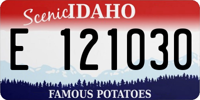 ID license plate E121030