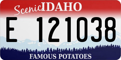 ID license plate E121038