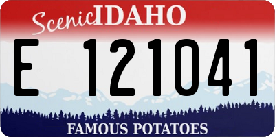 ID license plate E121041