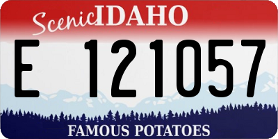 ID license plate E121057