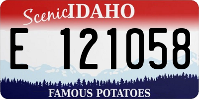 ID license plate E121058