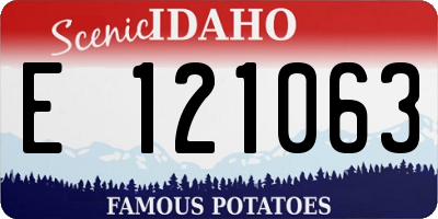 ID license plate E121063