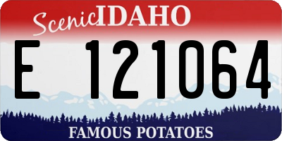 ID license plate E121064