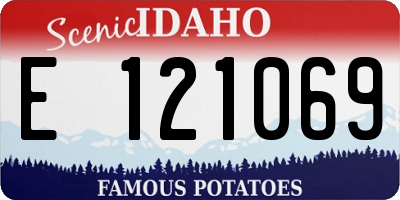 ID license plate E121069