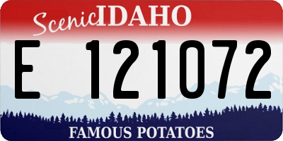 ID license plate E121072