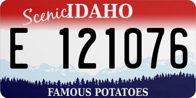 ID license plate E121076