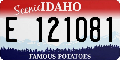 ID license plate E121081