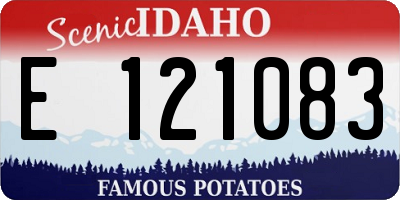 ID license plate E121083